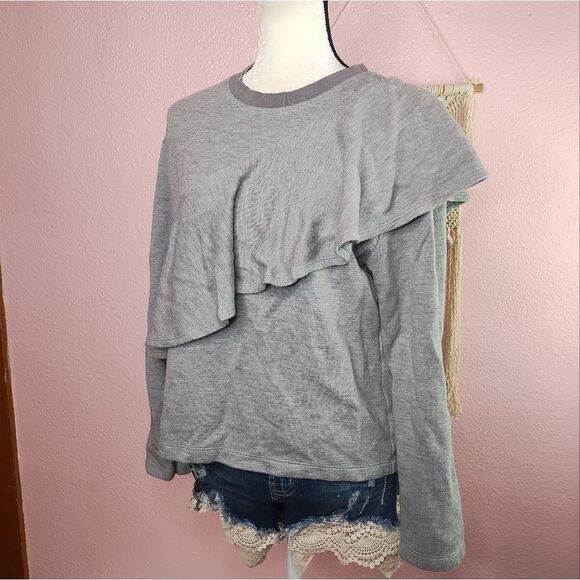 Diane Von Furstenberg | Ruffled Long Sleeve Top Medium - Picture 1 of 7